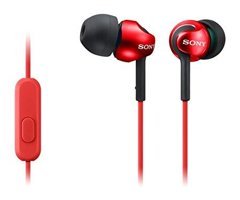 Sony MDR EX110AP Silikonlu Mikrofonlu 3.5 mm Jak Kablolu Kulaklık Kırmızı