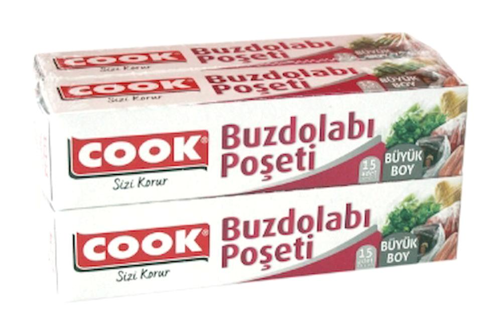 Cook Büyük Buzdolabı Poşeti 12x15'li