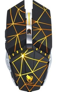 Ninglongrankai Thunderwolf Q15 RGB Ergonomik Makrolu Kablosuz Siyah Optik Gaming Mouse