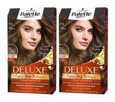 Palette Deluxe 7.1 Asil Kumral Amonyaksız Krem Saç Boyası 2x60 ml