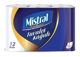 Mistral Deluxe 3 Katlı 2x12'li Rulo Tuvalet Kağıdı