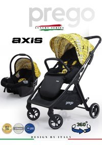 Prego 4024 Covi Katlanır 360 Derece Dönebilen Travel Sistem Bebek Arabası Gri