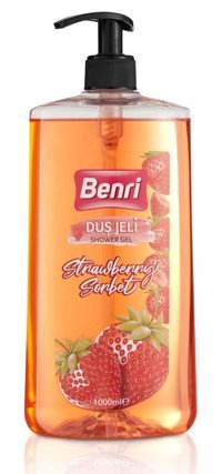 Benri Çilek Sorbe Duş Jeli 1000 ml