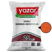 Yazar Yerli Kırmızı Mercimek 25 kg