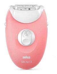 Braun Silk-Epil 3 3430 Smartlight Yüz Genital Bölge Bıyık Koltuk Altı Bacak için 20 Cımbızlı Kablolu Işıklı Epilatör Pembe