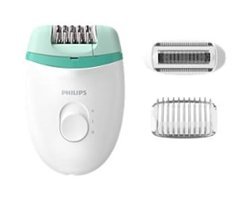 Philips BRE245/05 Satinelle Essential Koltuk Altı Bacak için Çift Başlaklı Kablolu Işıklı Epilatör Yeşil