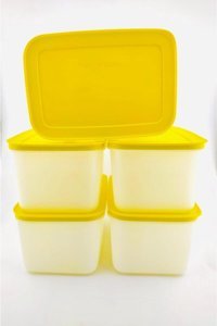 Tupperware Sarı Alaska 10'lu Plastik Saklama Kabı 5x2.5 lt