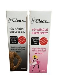 Clear Mate Tüm Ciltler İçin Koltuk Altı Bacak Unisex Tüy Dökücü Sprey 125 ml