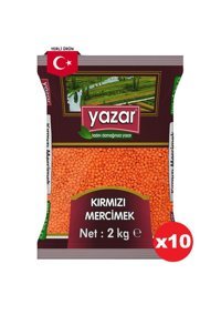 Yazar Kırmızı Mercimek 10x2 kg