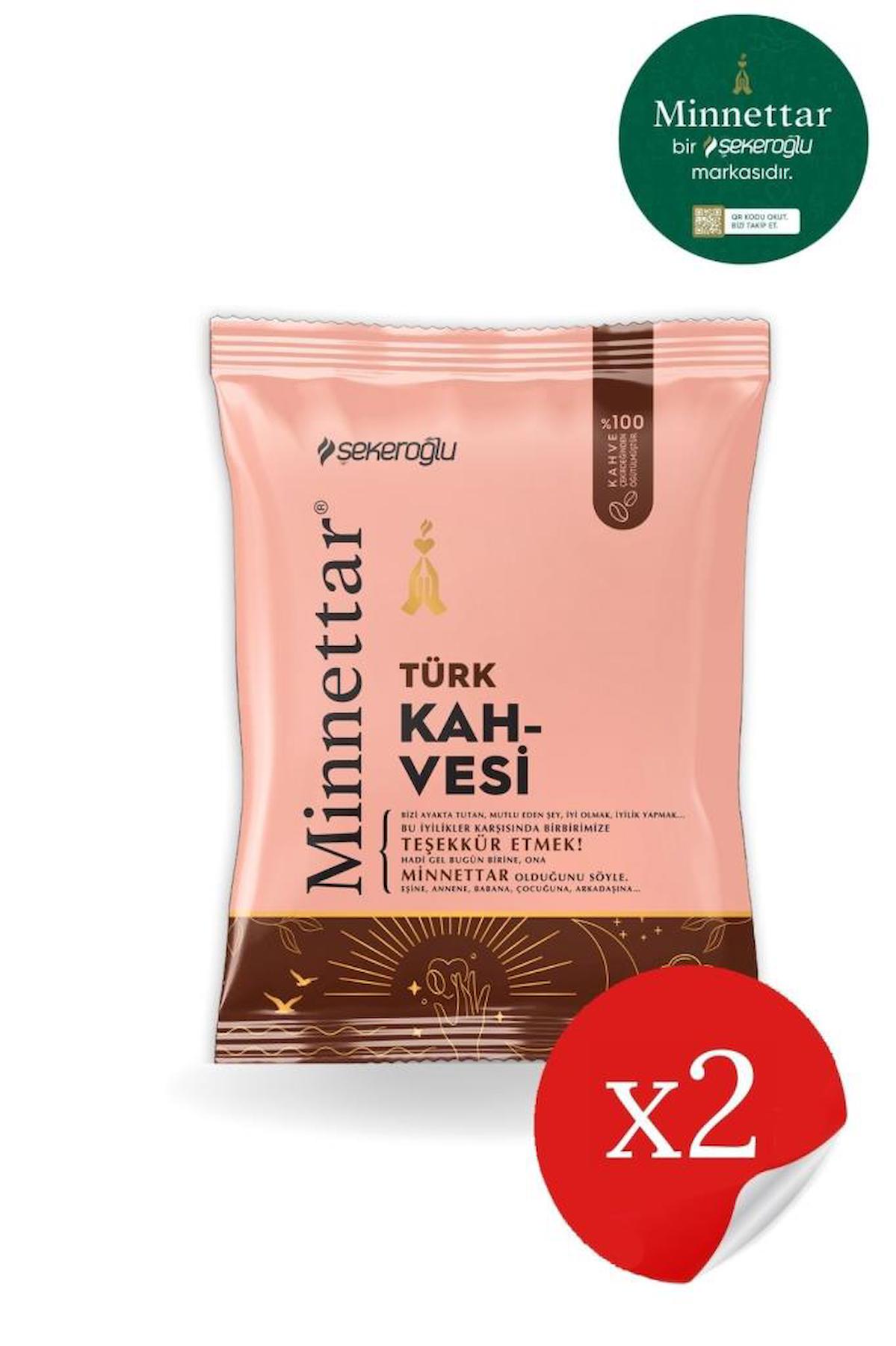 Minnettar Sade Orta Kavrulmuş Türk Kahvesi 2x100 gr