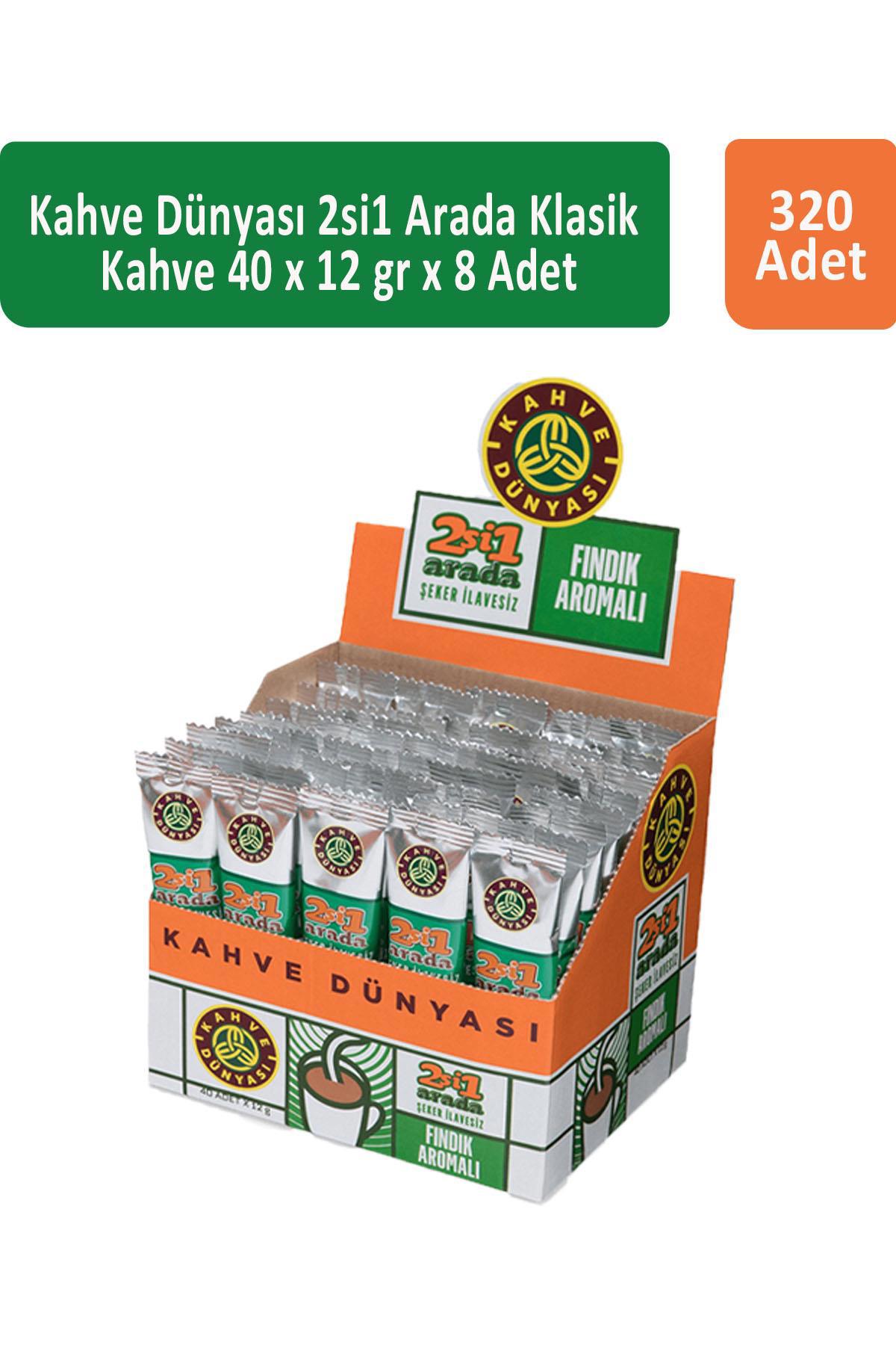 Kahve Dünyası 2'si 1 Arada Fındık Aromalı Paket Granül Kahve 320x12 gr