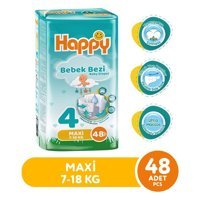 Happy 4 Numara Bantlı Bebek Bezi 48 adet