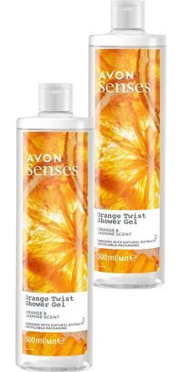 Avon Senses Portakal-Yasemin Nemlendirici Duş Jeli 2x500 ml