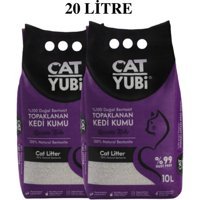 Cat Yubi Lavanta Kokulu Topaklanan İnce Taneli Bentonit Kedi Kumu 20 lt