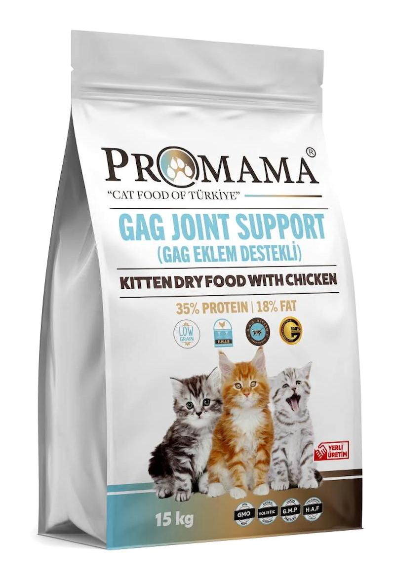 Promama Gag Joint Support Tavuklu Az Tahıllı Yavru Kedi Maması 15 kg