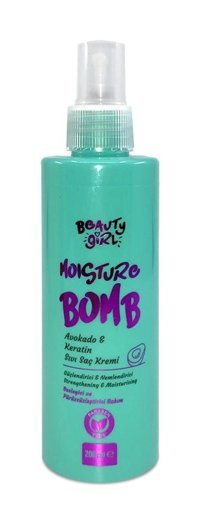 Beauty Girl Moisture Bomb Avokado - Keratin Etki Keratinli Boyalı Saçlar Tüm Saçlar İçin Durulanmayan Kadın Saç Kremi 200 ml