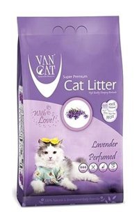 Vancat Lavanta Kokulu Topaklanan İnce Taneli Bentonit Kedi Kumu 10 kg