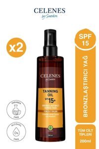 Celenes By Sweden 15+ Faktör Güneş Yağı 2x200 ml