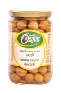 Özgün Ayvalık Tuzlu Kırma Yeşil Zeytin Kavanoz 650 gr