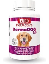 Bio PetActive Dermadog Sarımsaklı Maya B Vitamini Tüy Sağlığı 150 Tablet Köpek Vitamini