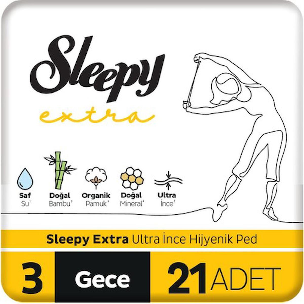 Sleepy Hijyenik Ped Organik Antialerjik Ultra İnce 21'li Hijyenik Ped