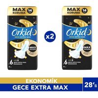 Orkid Extra Max Orta 14'lü Hijyenik Ped 2 Adet