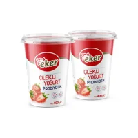 Eker Meyveli Kaymaksız Yoğurt 2x400 gr