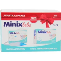 Minix Bebe Burun Aspiratörü Mavi+Yedek Ucu 10'lu