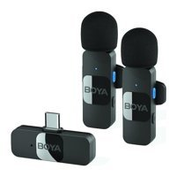 Boya By-v20 One-trigger-two Condenser Type C Kablosuz Yayıncı Bluetooth Siyah Yaka Mikrofon