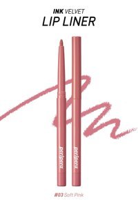 PERIPERA Kadife Bitiş Sunan, Yoğun Pigmentli Dudak Kalemi Peripera Ink Velvet Lip Liner (03 Soft Pink)