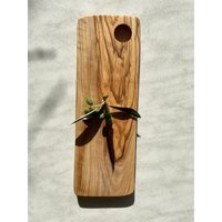 Kaptan Wood Zeytin Ağacı Küçük Kahverengi Tekli Kesme Tahtası