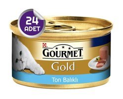 Purina Gourmet Gold Ton Balıklı Kıyılmış Yetişkin Yaş Kedi Maması 24x85 gr