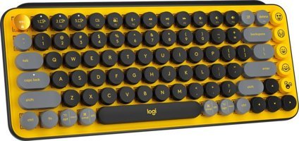 Logitech Pop Keys Türkçe Q Wireless 61 Tuşlu Black Switch Kablosuz Sarı - Siyah Mekanik Klavye