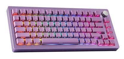 Epomaker Tide75 İngilizce Q RGB Cherry Switch Kablosuz Pembe Mekanik Gaming Klavye