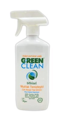 Green Clean Organik Portakal Yağlı Çok Amaçlı Yağ Çözücü Sprey Mutfak Banyo Temizliyici 500 ml