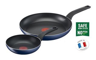 Tefal Cook&Clean 2 Parça Kapaklı Bakalit Saplı Titanyum Tava Seti