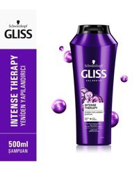 Gliss Intense Therapy Onarıcı Düz Saçlar İçin Kremsiz Şampuan Unisex Şampuanı 500 ml