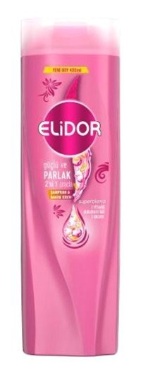 Elidor Güçlü ve Parlak Onarıcı Düz Saçlar İçin Kremsiz Şampuan Unisex Şampuanı 2x400 ml