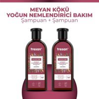 Tresan Nemlendirici Düz Saçlar İçin Sülfatsız Parabensiz Kremsiz Şampuan Unisex Şampuanı 2x300 ml