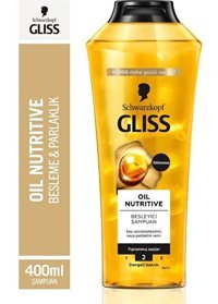 Gliss Oil Nutritive Onarıcı Düz Saçlar İçin Argan Yağlı Kremsiz Şampuan Unisex Şampuanı 5x400 ml