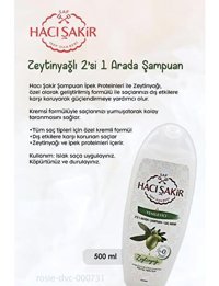 Hacı Şakir Arındırıcı Düz Saçlar İçin Zeytinyağlı Parabensiz Kremsiz Şampuan 2 si Bir Arada Unisex Şampuanı 500 ml