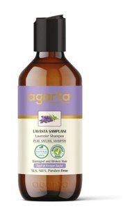 Agarta Pure Natural Onarıcı Arındırıcı Düz Saçlar İçin Tuzsuz Sülfatsız Keratin Lavantalı Parabensiz Kremsiz Şampuan Unisex Şampuanı 400 ml