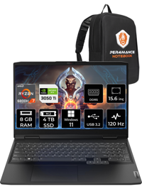 Lenovo Ideapad 3 82SB00X6TX Harici GeForce RTX 3050 Ti AMD Ryzen 7 6800H 8 GB DDR5 4 TB SSD 15.6 inç FHD Windows 11 Pro Gaming Laptop PER4 ÇANTA