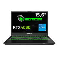 Monster Tulpar T5 V23.3 Harici GeForce RTX 4060 Intel Core i5 12450H 16 GB DDR5 500 GB SSD 15.6 inç FHD Freedos Gaming Laptop