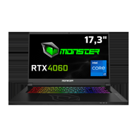 Monster Tulpar T7 V26.1.4 Harici GeForce RTX 4060 Intel Core i7 13700H 16 GB DDR5 1 TB SSD 17.3 inç FHD Freedos Gaming Laptop