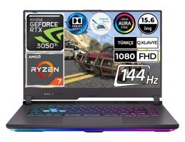 Asus ROG Strix G15 G513IE-HN065A3 Harici GeForce RTX 3050 Ti AMD Ryzen 7 4800H 32 GB DDR5 512 GB SSD 15.6 inç FHD Freedos Gaming Laptop