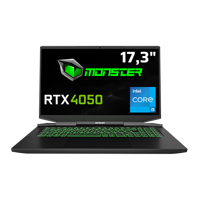 Monster Abra A7 V14.5.5 Harici GeForce RTX 4050 Intel Core i5 13500H 32 GB DDR5 1 TB SSD 17.3 inç FHD Windows 11 Home Gaming Laptop