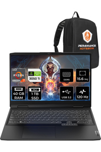 Lenovo Ideapad 3 82SB00X6TX Harici GeForce RTX 3050 Ti AMD Ryzen 7 6800H 40 GB DDR5 1 TB SSD 15.6 inç FHD Freedos Gaming Laptop PER4 ÇANTA