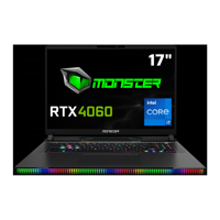 Monster SEMRUK S7 V9.1 Harici GeForce RTX 4060 Intel Core i7 13700HX 32 GB DDR5 1 TB SSD 17 inç QHD Freedos Gaming Laptop