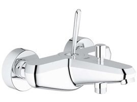 Grohe 23431000 Krom Kaplama Çiftli Çevirmeli Yarı Ankastre Kare Banyo Bataryası Krom